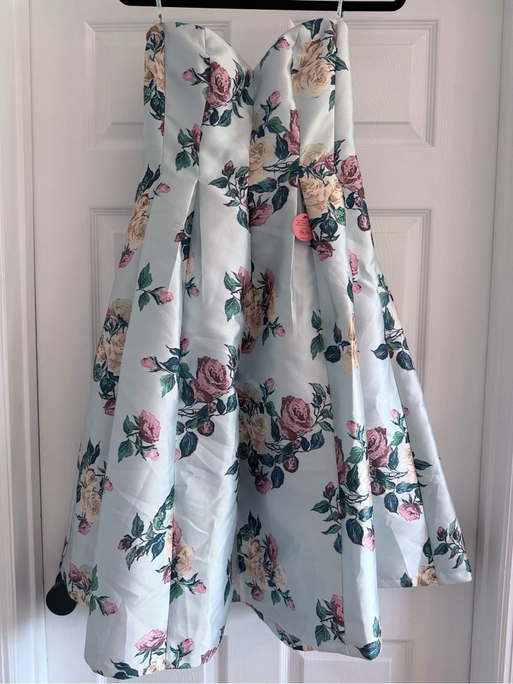 Chi Chi London Floral Bandeau Midi Dress UK 10 US 6 Strapless Fit & Flare Tahani - Picture 3 of 10